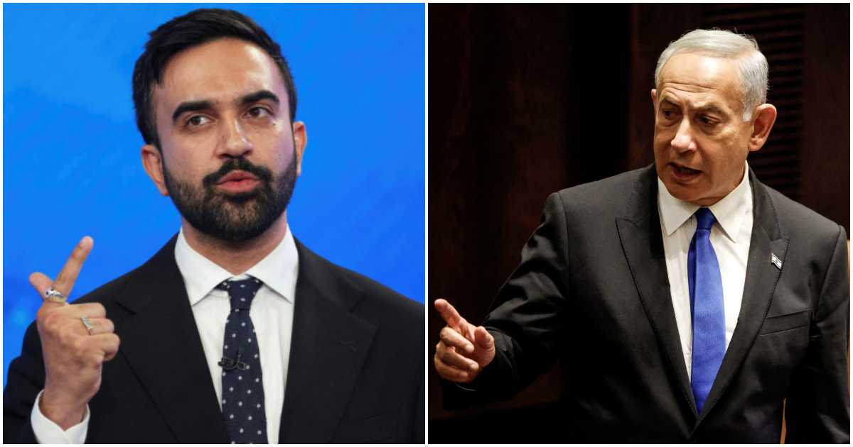 নিউ ইয়র্ক সিটি মেয়র পদপ্রার্থী জোরান মামদানি ও ইসরায়েলের প্রধানমন্ত্রী বেঞ্জামিন নেতানিয়াহু। ছবি: রয়টার্স